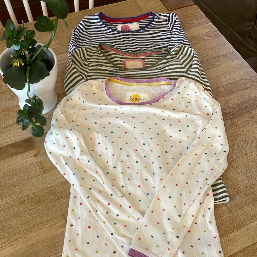 BODEN GIRLS Bundle Long Sleeve Shirt (size 9–10)
